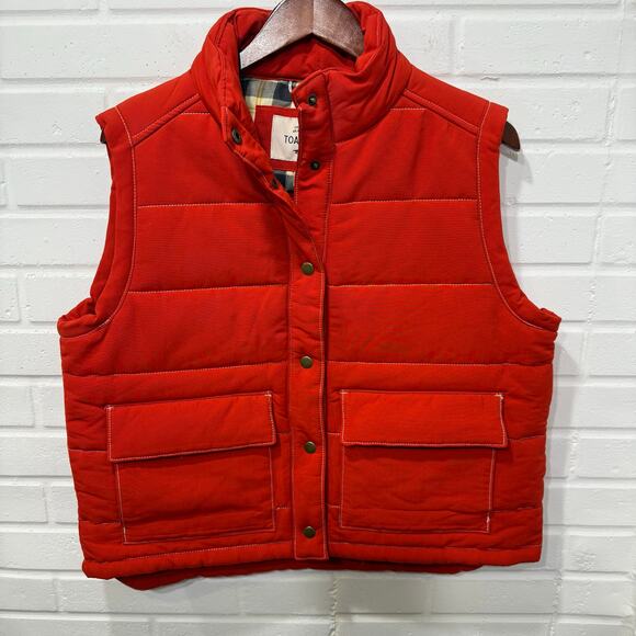 Toad & Co NWT Forester Pass Vest Canoe Red Plaid Interior Womens XL Winter Gorp - Picture 4 of 14